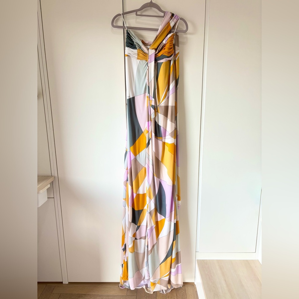 Emilio Pucci Strapless Geometric Print Maxi Dress - Picture 2 of 16